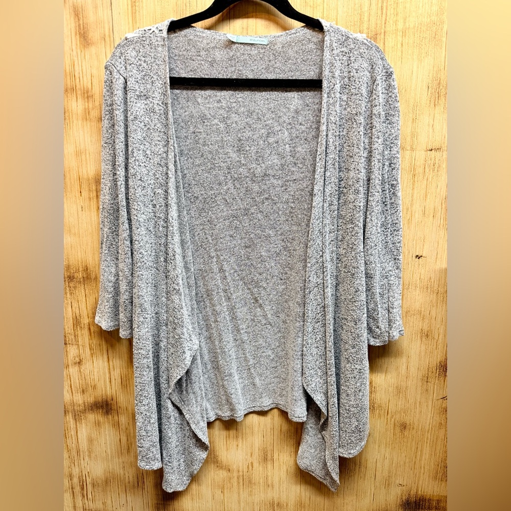 Maurices Heathered Gray Open Front Cardigan